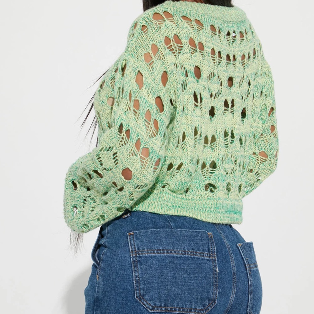 Open knit sweater 💚💚